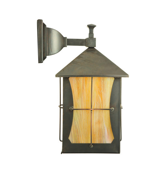 Meyda Tiffany Lighting 109264 Pelham Manor One Light Wall Sconce Outdoor Bronze / Dark