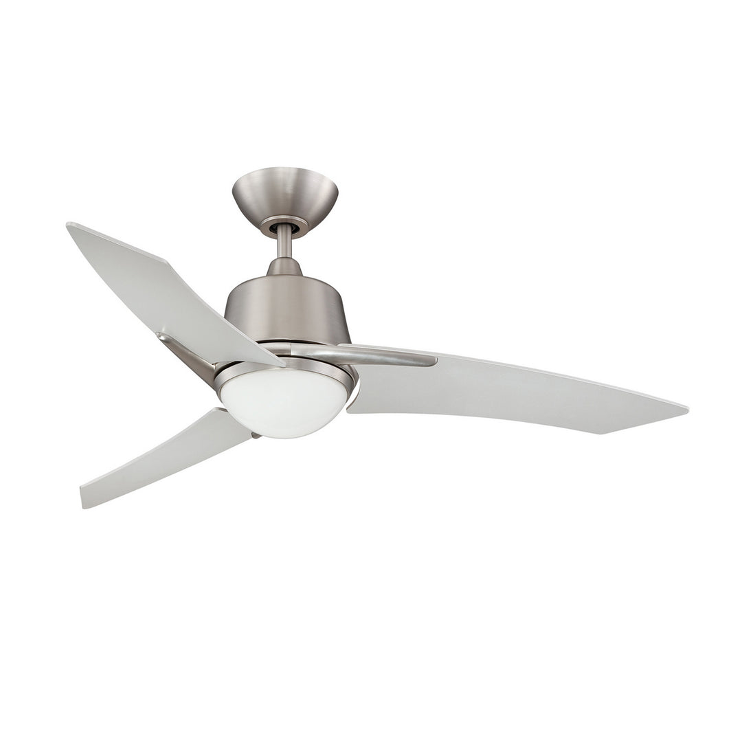 Kendal Scimitar Led AC19544L-SN Ceiling Fan 44 - Satin Nickel, Silver/