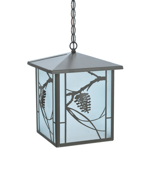 Meyda Tiffany Lighting 109339 Whispering Pines One Light Pendant Outdoor Bronze / Dark
