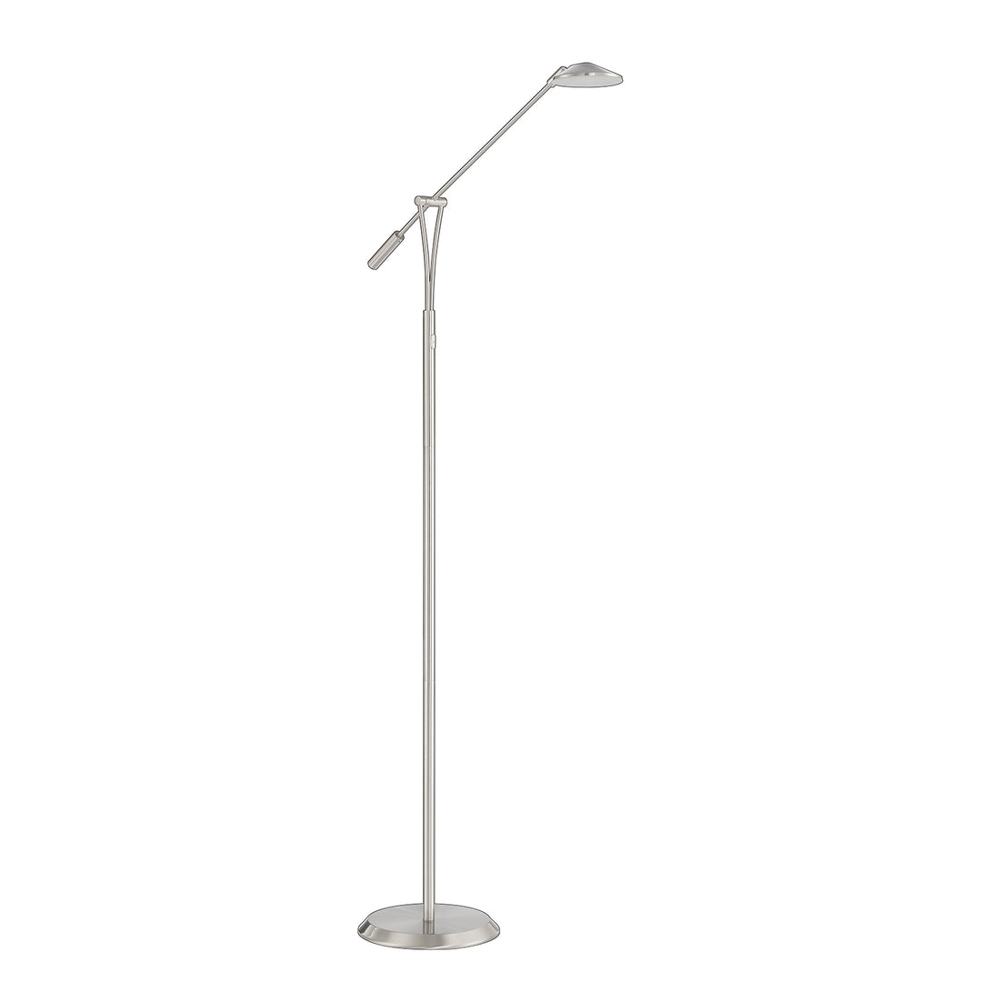 Kendal Lighting FL5015-SN Lahoya Led Floor Lamp Lamp Pewter, Nickel, Silver