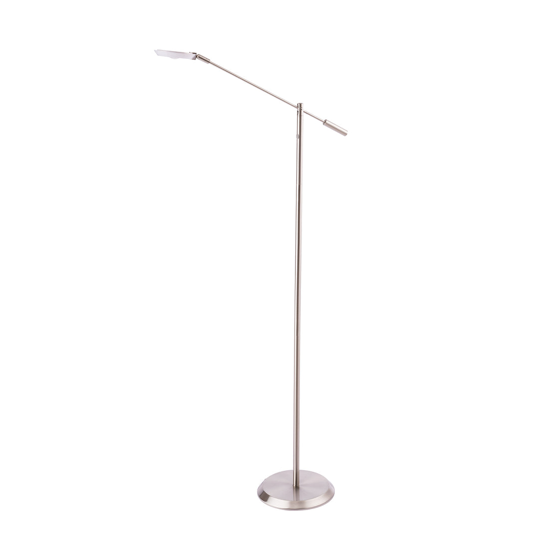 Kendal Lighting FL5021-SN Iggy Led Floor Lamp Lamp Pewter, Nickel, Silver