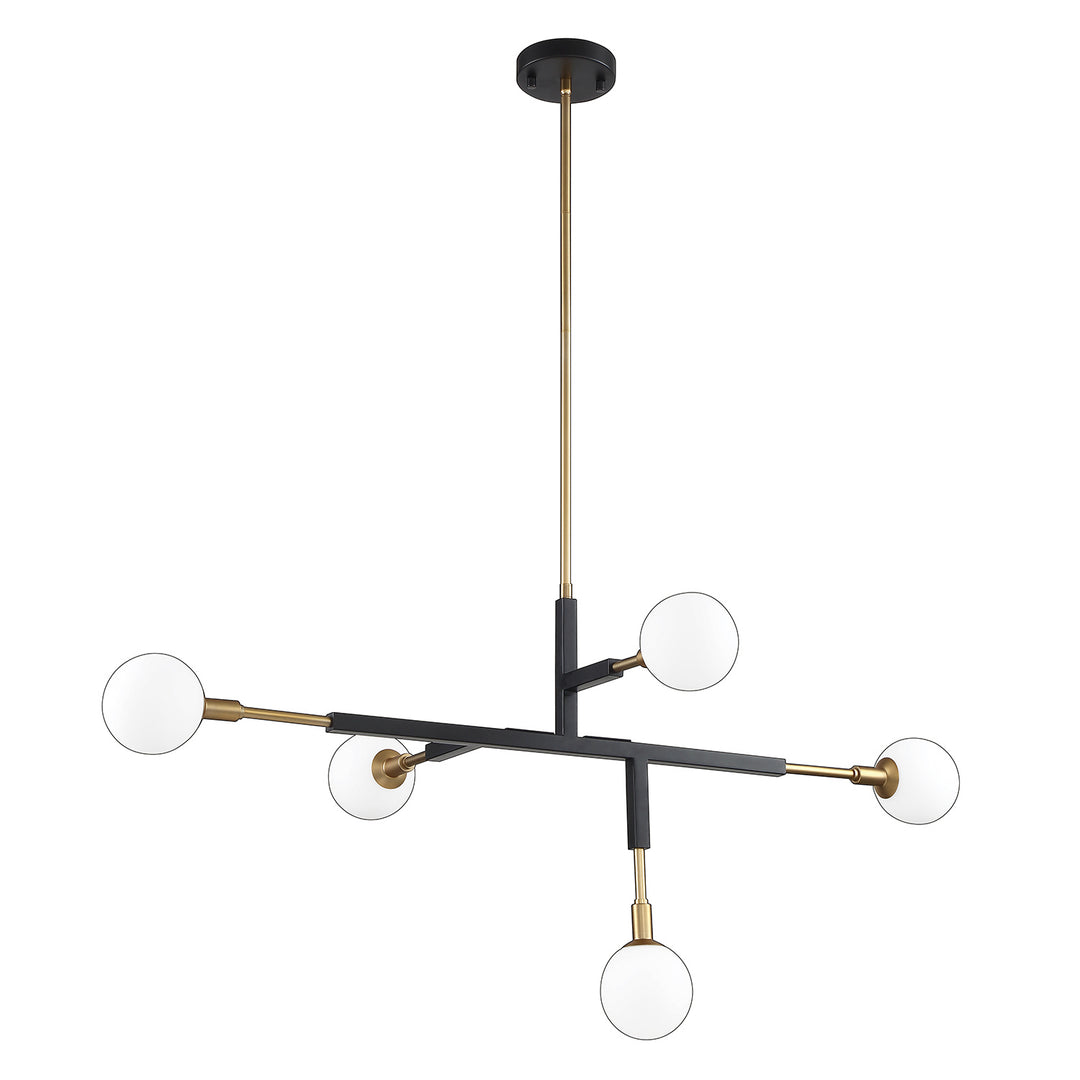 Kendal Ambience PF100-5L-BLK/BRS Pendant Light - Black & Brass