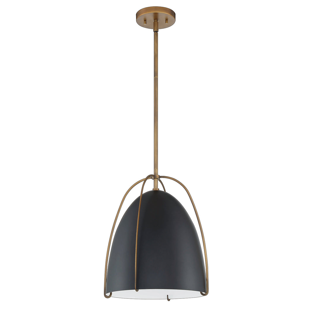 Kendal Vilia PF120-BLK/BRS Pendant Light - Black & Brass