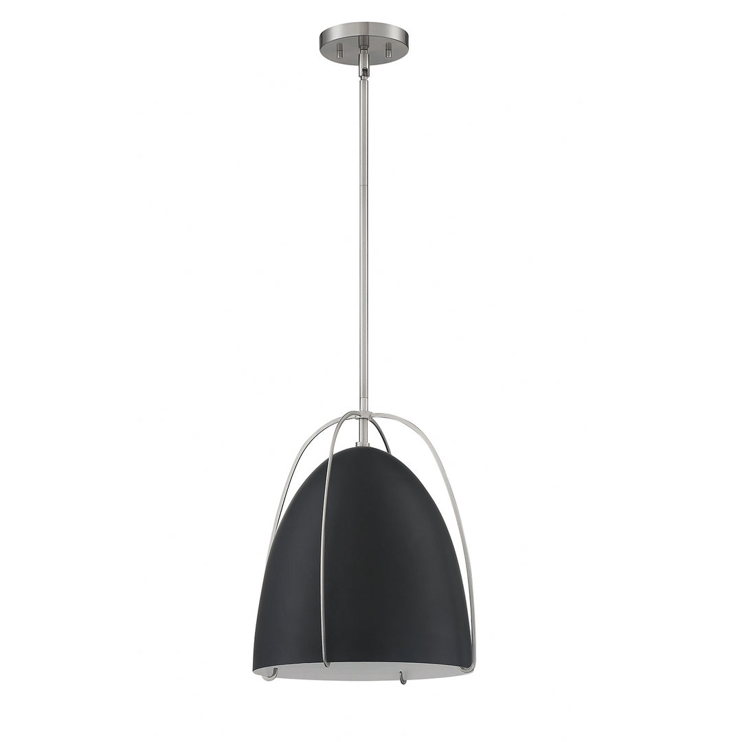 Kendal Vilia PF121-BLK/SN Pendant Light - Black & Satin Nickel