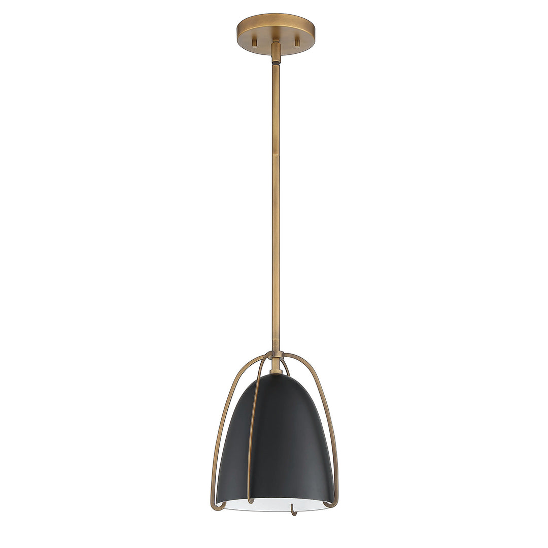 Kendal Vilia Mini PF125-BLK/BRS Pendant Light - Black & Brass