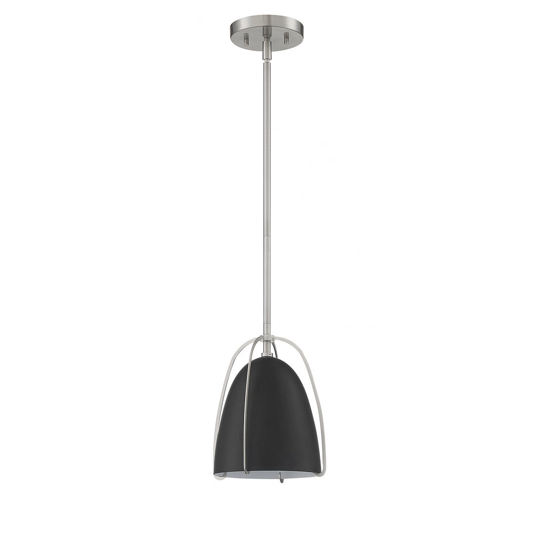 Kendal Vilia Mini PF126-BLK/SN Pendant Light - Black & Satin Nickel