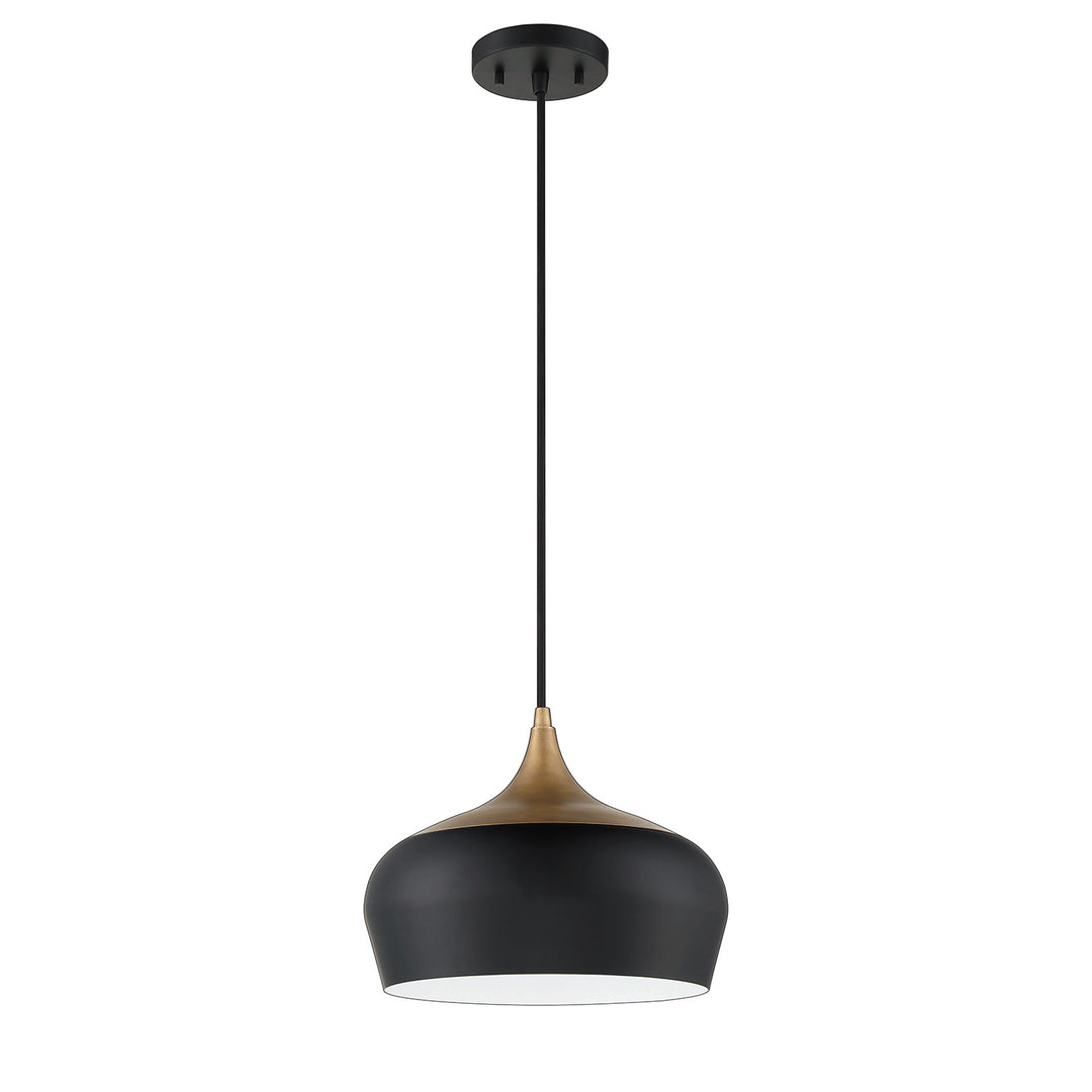 Kendal Orian PF129-BLK/BRS Pendant Light - Black & Brass
