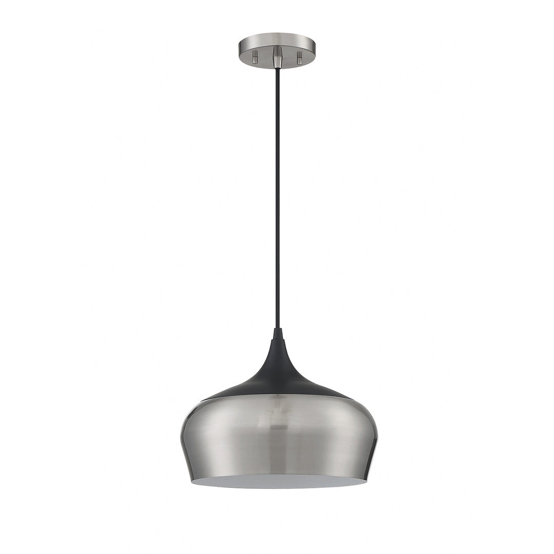 Kendal Orian PF130-SN/BLK Pendant Light - Satin Nickel & Black