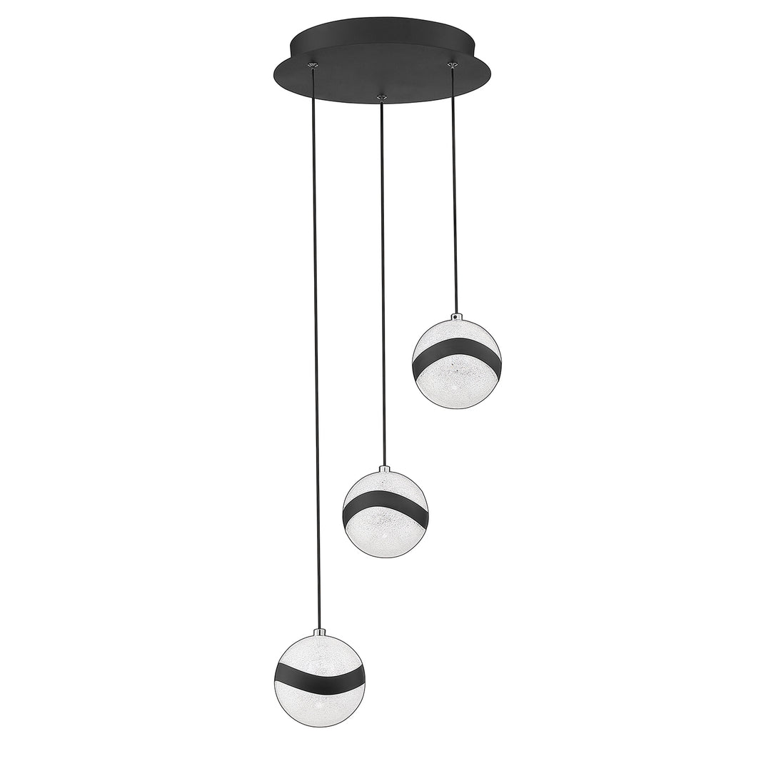 Kendal Mystyke PF145-3LPA-BLK Pendant Light - Black (Matte)