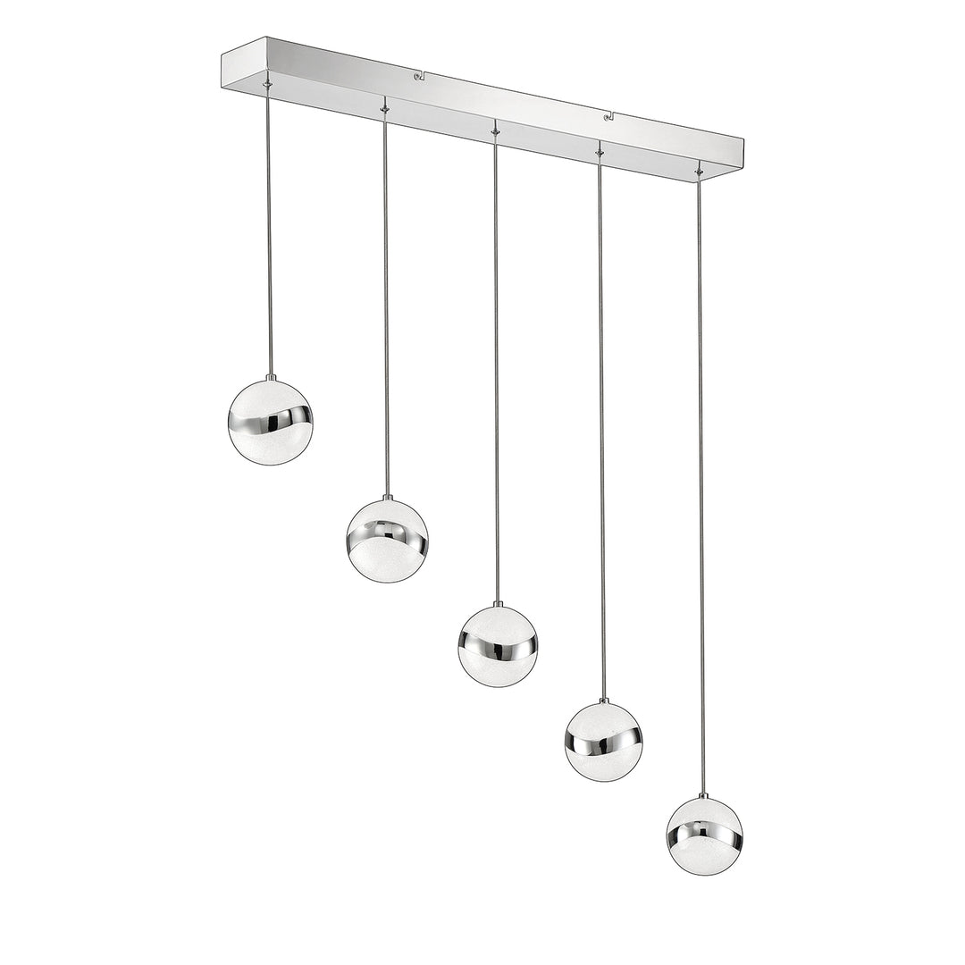 Kendal Mystyke PF145-5LBR-CH Pendant Light - Chrome