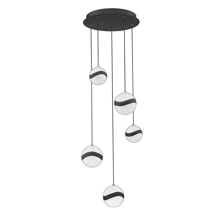 Kendal Mystyke PF145-5LPA-BLK Pendant Light - Black (Matte)