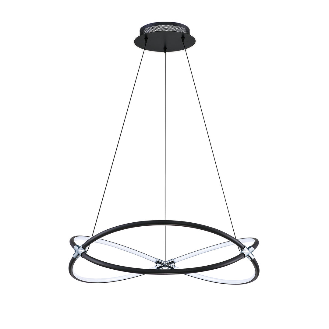 Kendal Hoop PF199-BLK/CH Chandelier Light - Black & Chrome