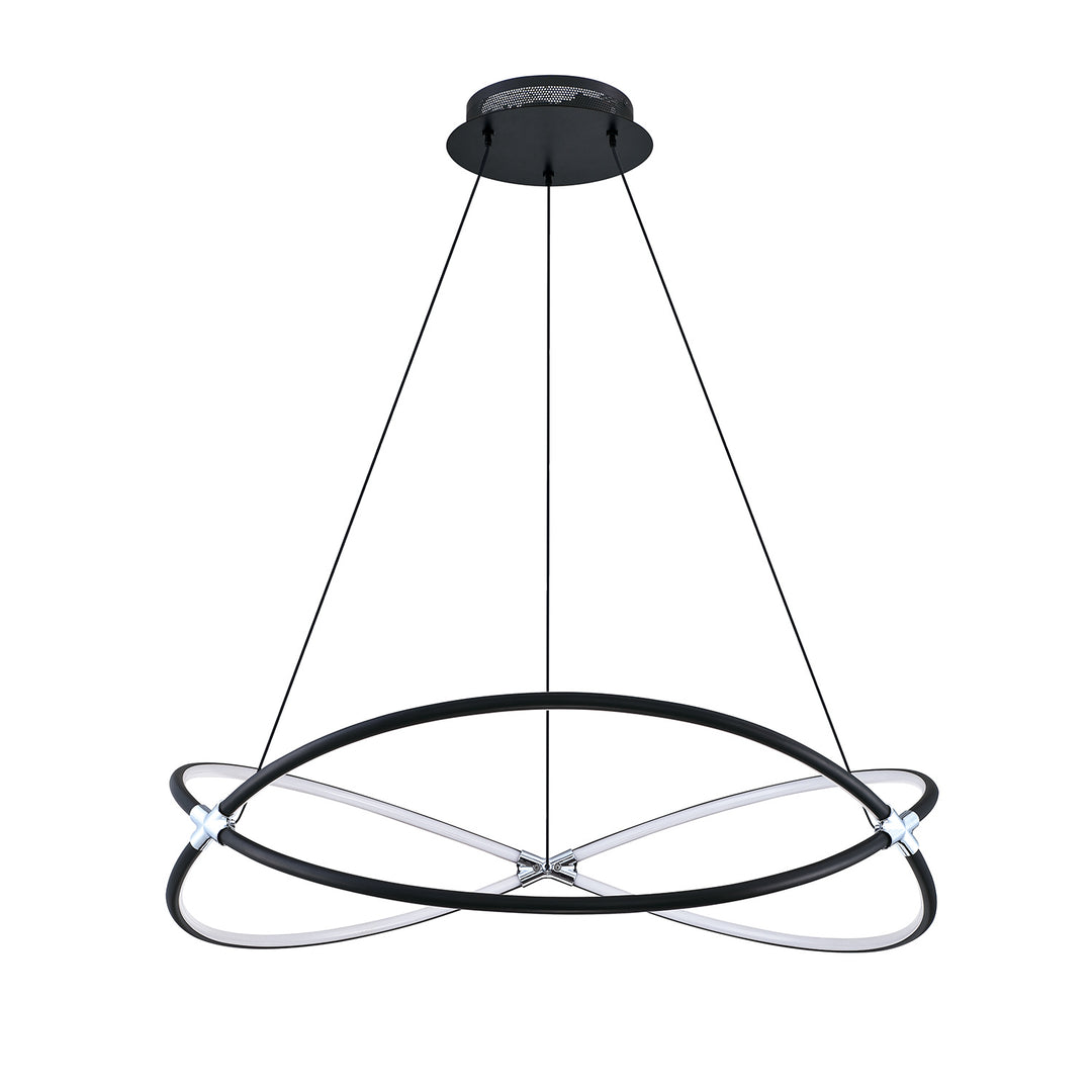 Kendal Hoop PF200-BLK/CH Chandelier Light - Black & Chrome