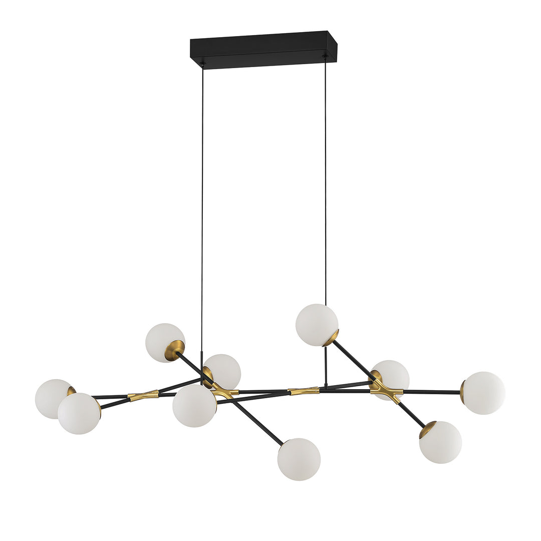 Kendal Calipso PF211-10L-BLK/BRS Pendant Light - Black & Brass