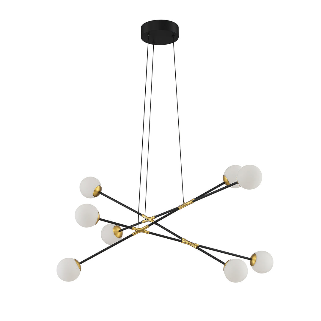 Kendal Calipso PF211-8L-BLK/BRS Pendant Light - Black & Brass