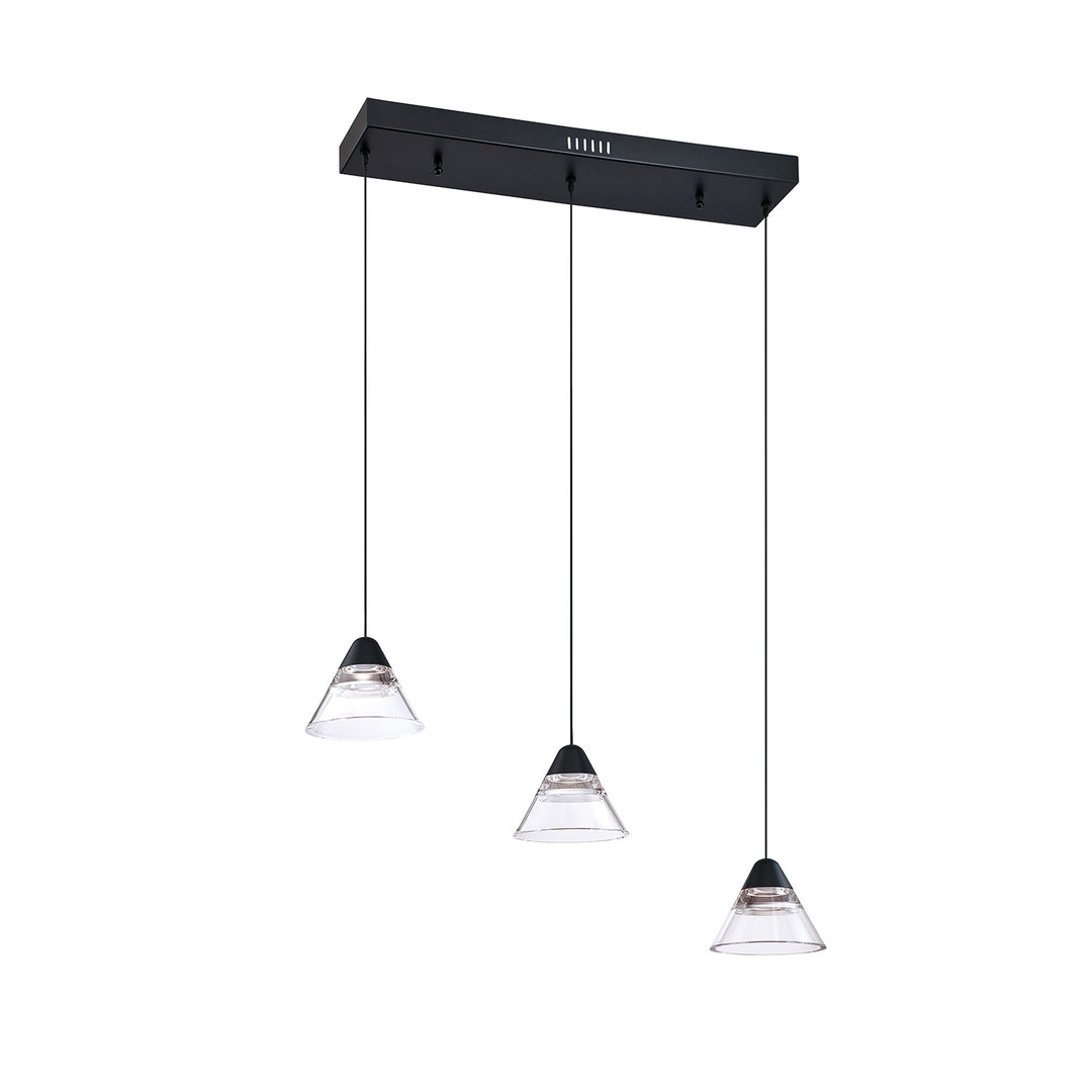 Kendal Geo PF213-3LBR-BLK Pendant Light - Black