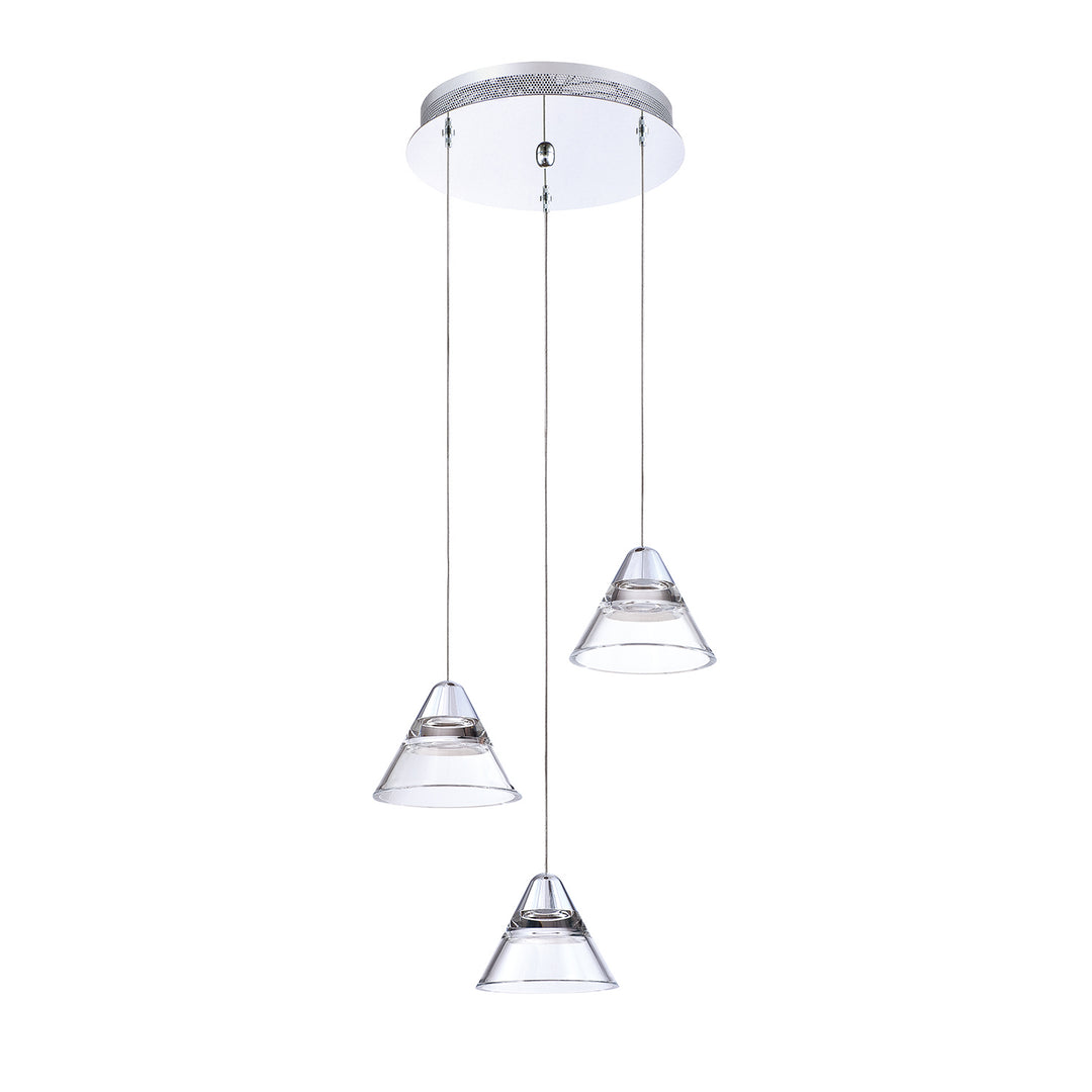 Kendal Geo PF213-3LPA-CH Pendant Light - Chrome