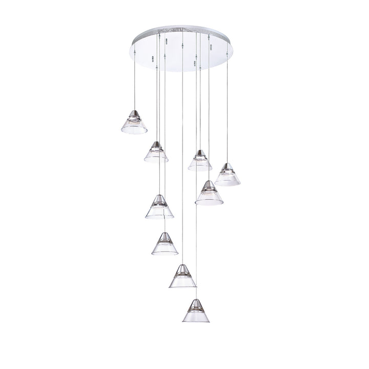 Kendal Geo PF213-9LPA-CH Chandelier Light - Chrome