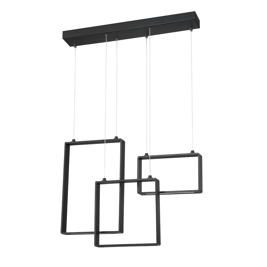 Kendal Quadron PF93-3LBR-BLK Pendant Light - Black