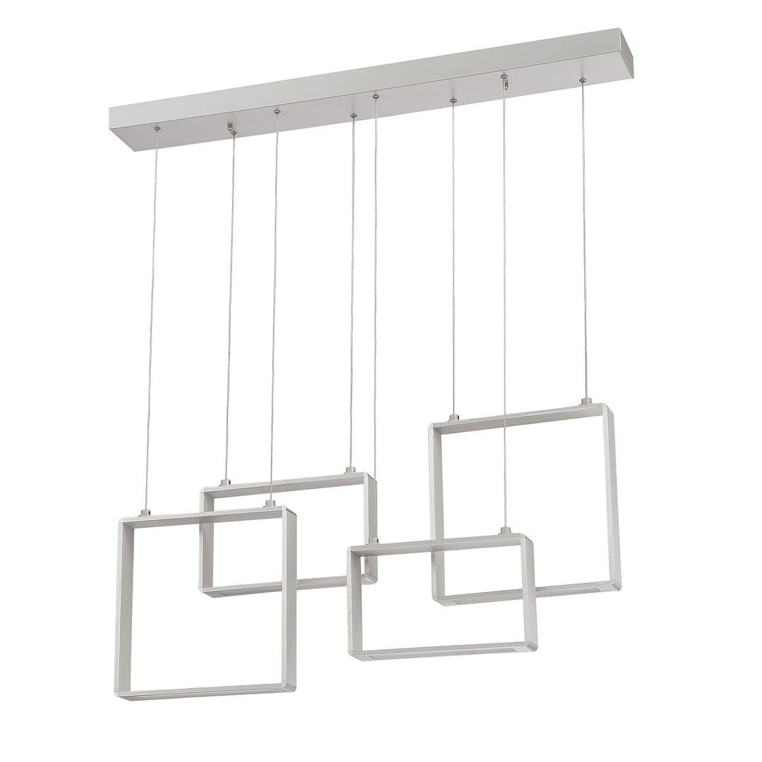 Kendal Quadron PF93-4LBR-AL Pendant Light - Aluminum