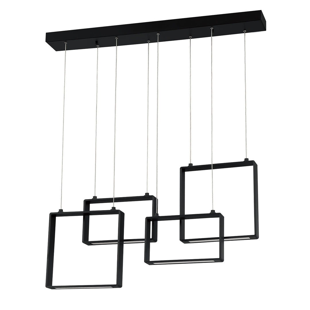 Kendal Quadron PF93-4LBR-BLK Pendant Light - Black