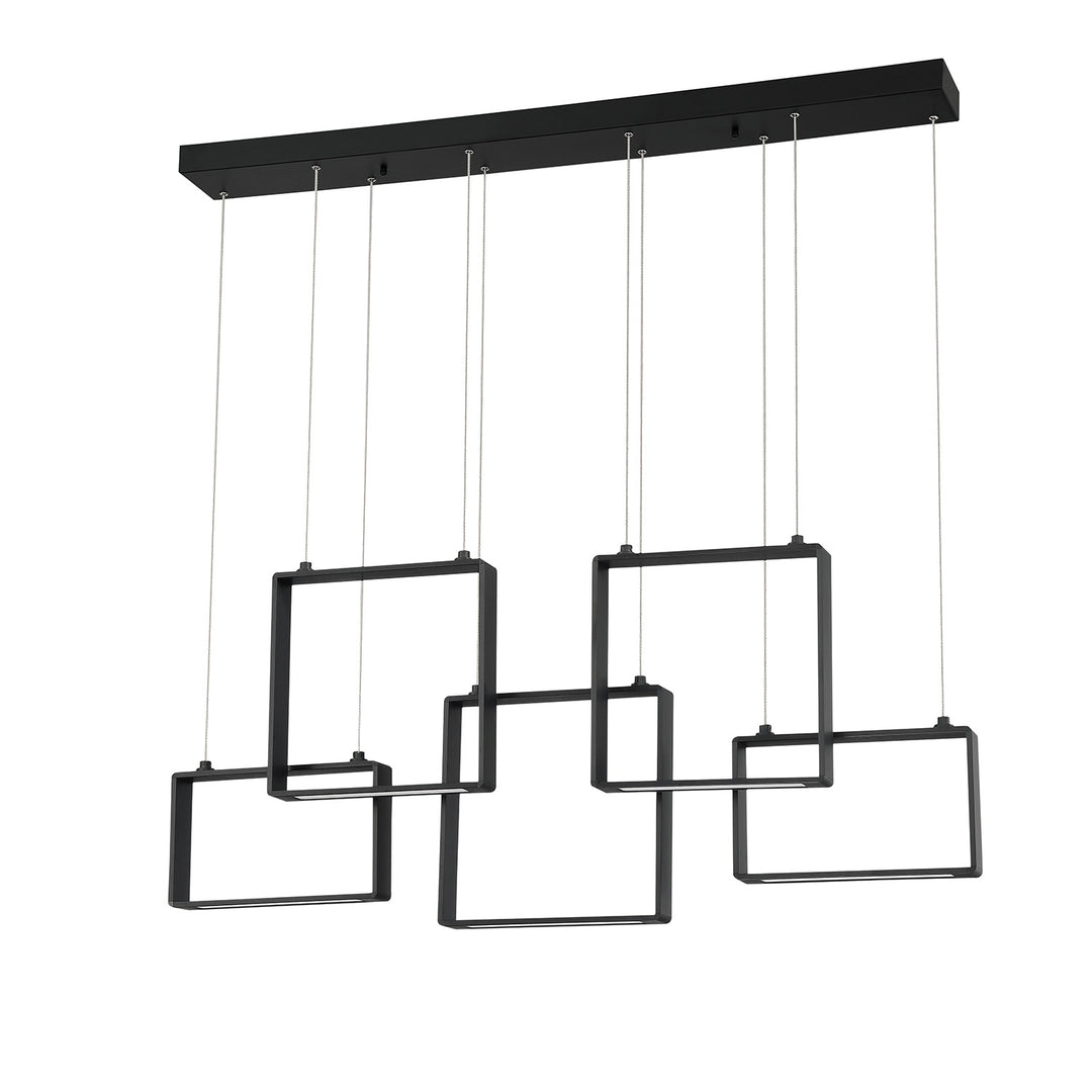 Kendal Quadron PF93-5LBR-BLK Pendant Light - Black