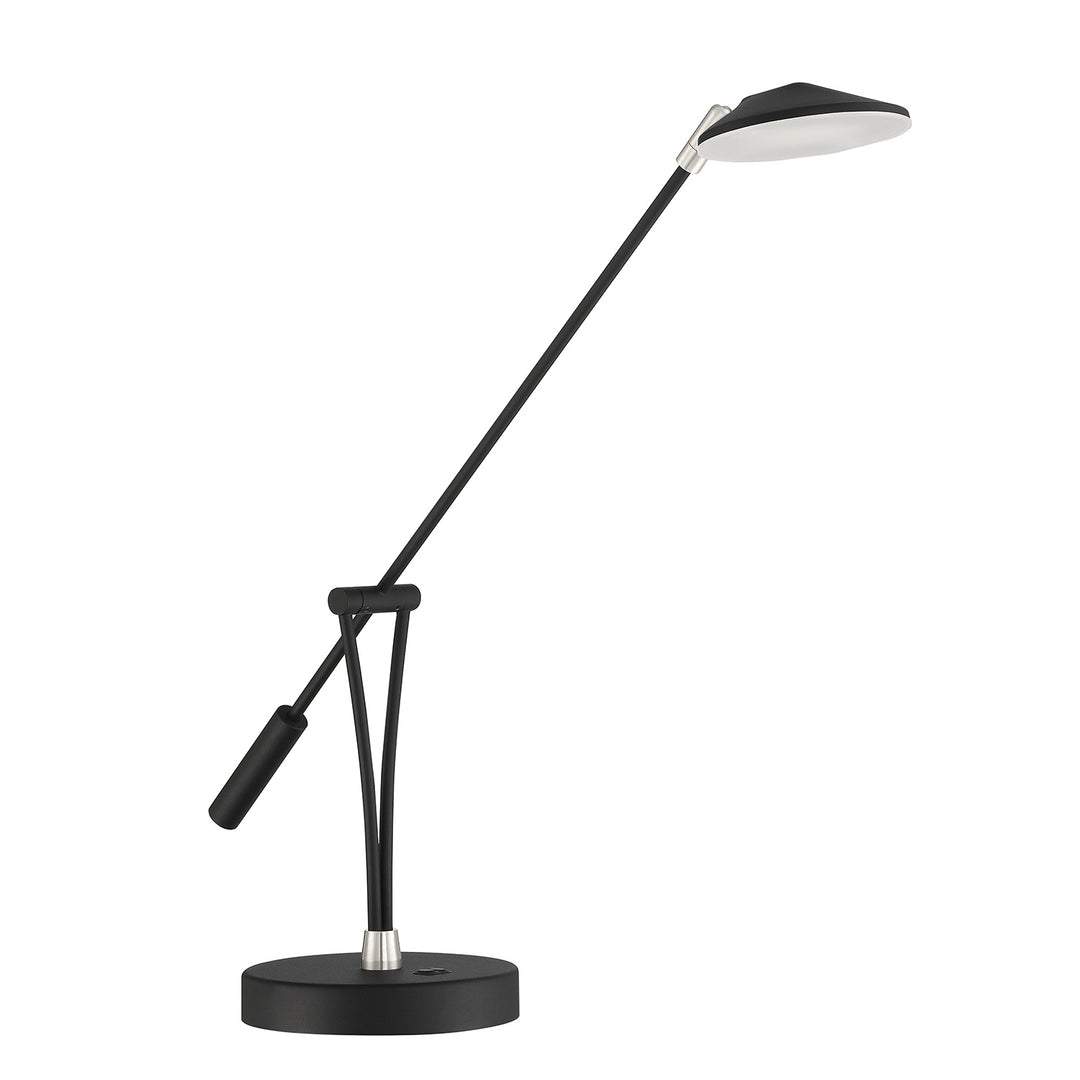 Kendal Lighting PTL5015-BLK/SN Lahoya Led Desk Lamp Lamp Black