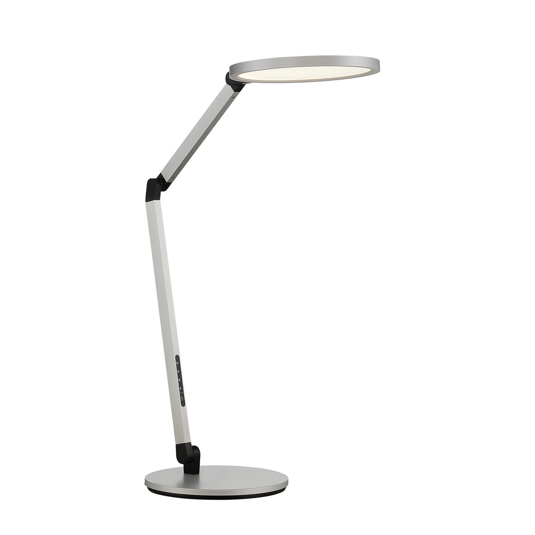 Kendal Lighting PTL5019-SV/BLK Lumens Led Desk Lamp Lamp Pewter, Nickel, Silver