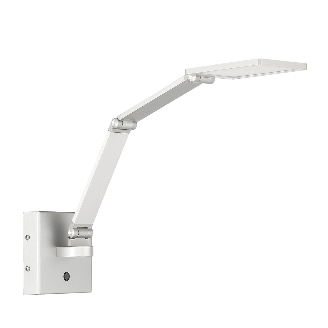 Kendal Lighting SA100-AL Flip Led Swing Arm Wall Lamp Lamp Pewter, Nickel, Silver