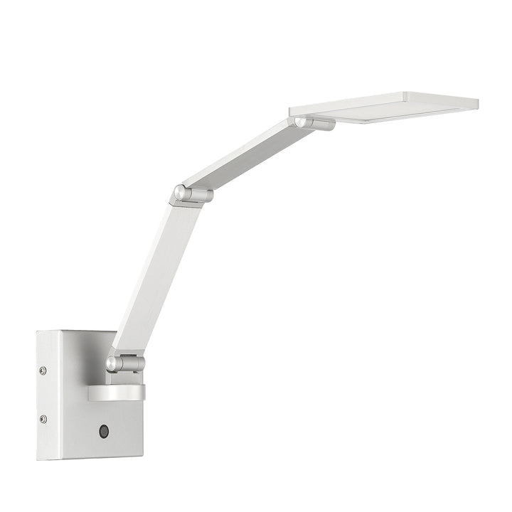 Kendal Lighting SA100-AL Flip Led Swing Arm Wall Lamp Lamp Pewter, Nickel, Silver