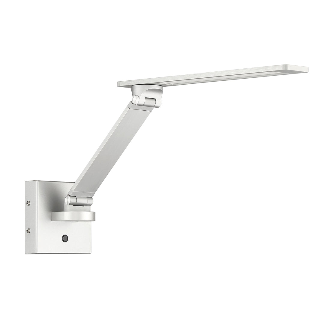 Kendal Lighting SA102-AL Arc Led Swing Arm Wall Lamp Lamp Pewter, Nickel, Silver