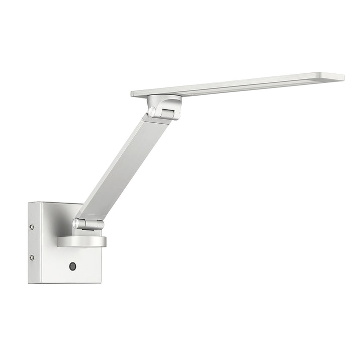 Kendal Lighting SA102-AL Arc Led Swing Arm Wall Lamp Lamp Pewter, Nickel, Silver
