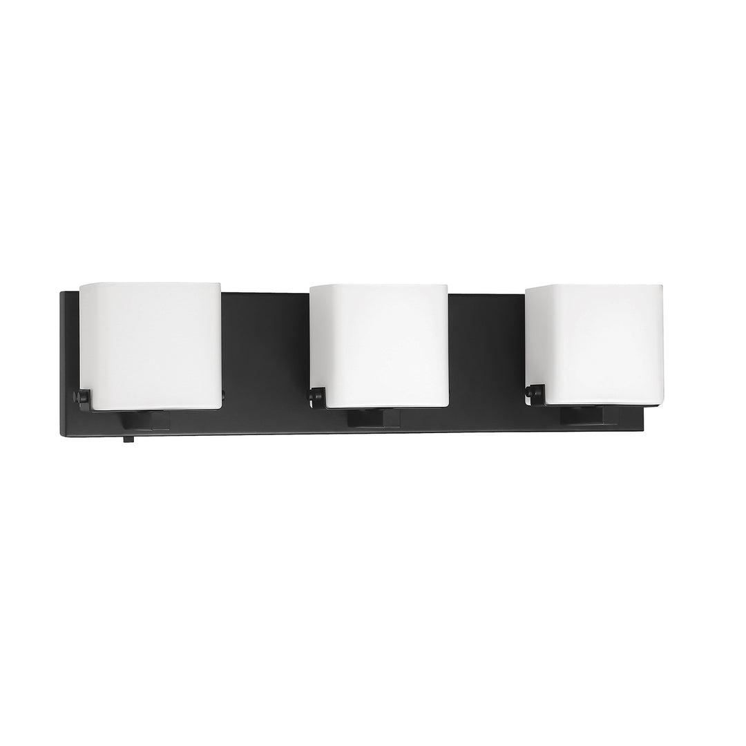 Kendal Vega VF1200-3L-BLK Bath Vanity Light 20 in. wide - Black