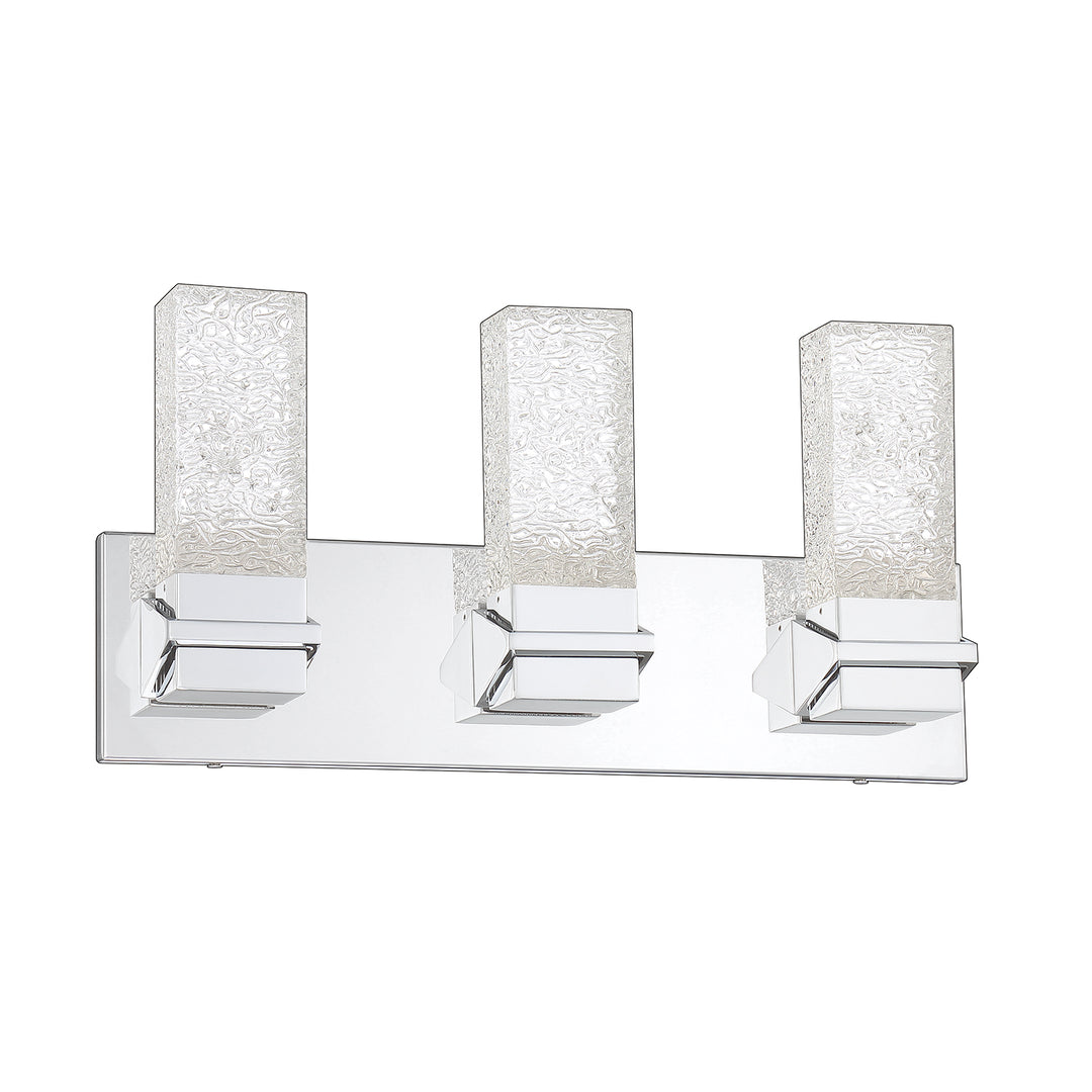 Kendal Ice VF9600-3L-CH Bath Vanity Light 19 in. wide - Chrome