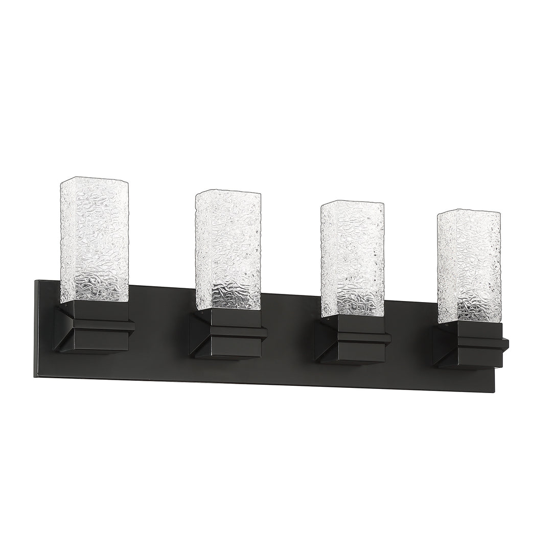 Kendal Ice VF9600-4L-BLK Bath Vanity Light 26 in. wide - Black
