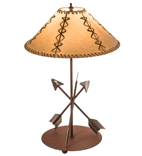 Meyda Tiffany Lighting 109374 Arrowhead One Light Table Lamp Lamp Bronze / Dark