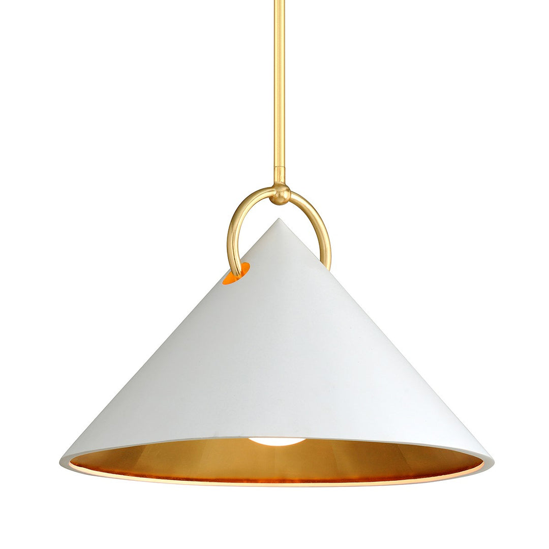 Corbett Charm 290-41 Pendant Light - Gold Leaf/White