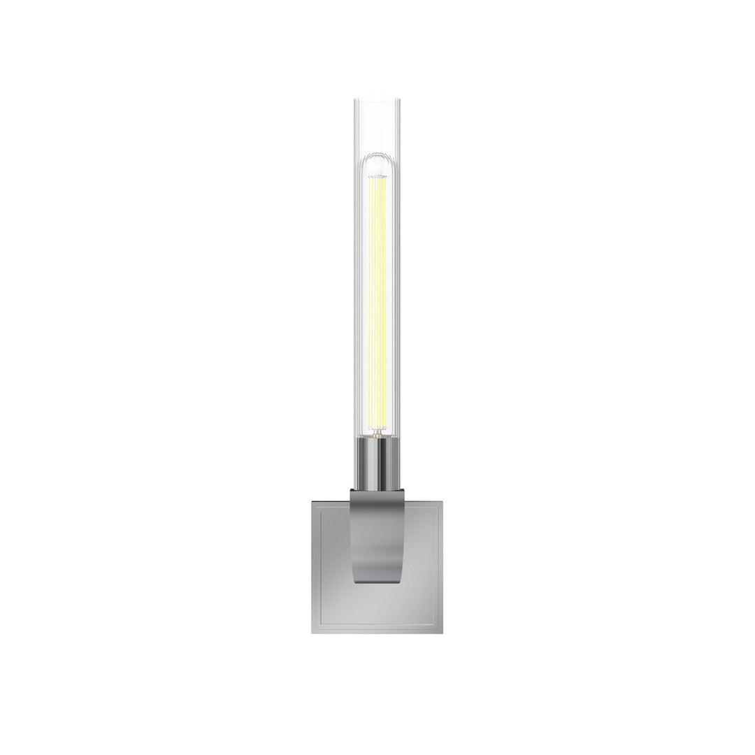 Alora flute WV316001PNCR Wall Light - Polished Nickel/Ribbed Glass