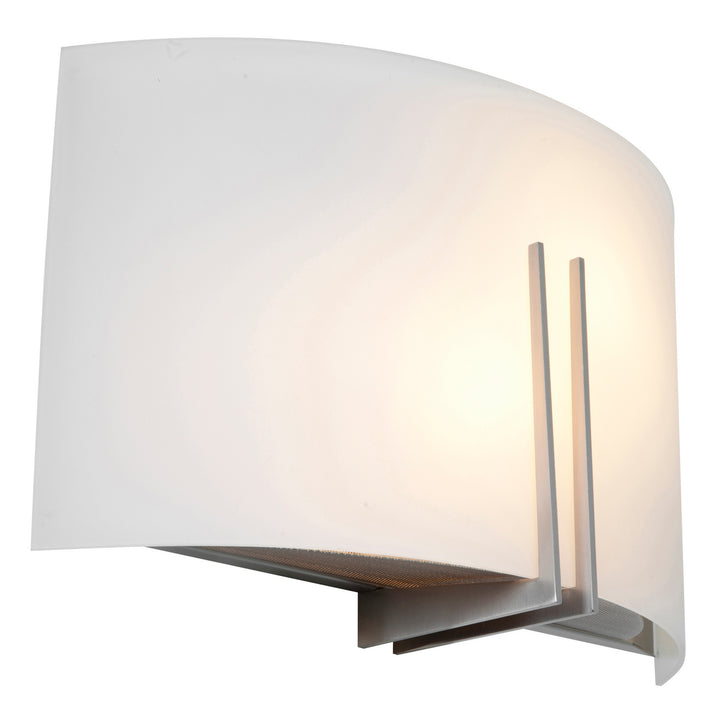 Access Prong 20447LEDDLP-BS/WHT Wall Sconce Light - Brushed Steel