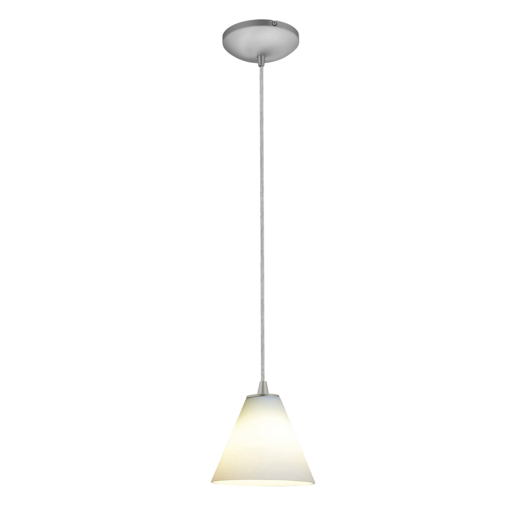 Access Martini 28004-3C-BS/WHT Pendant Light - Brushed Steel