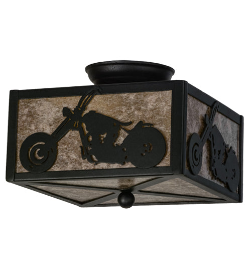 Meyda Tiffany Motorcycle 109547 Ceiling Light - Craftsman Brown