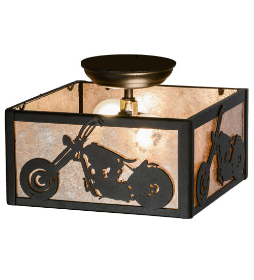 Meyda Tiffany Motorcycle 109547 Ceiling Light - Craftsman Brown