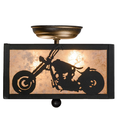 Meyda Tiffany Motorcycle 109547 Ceiling Light - Craftsman Brown