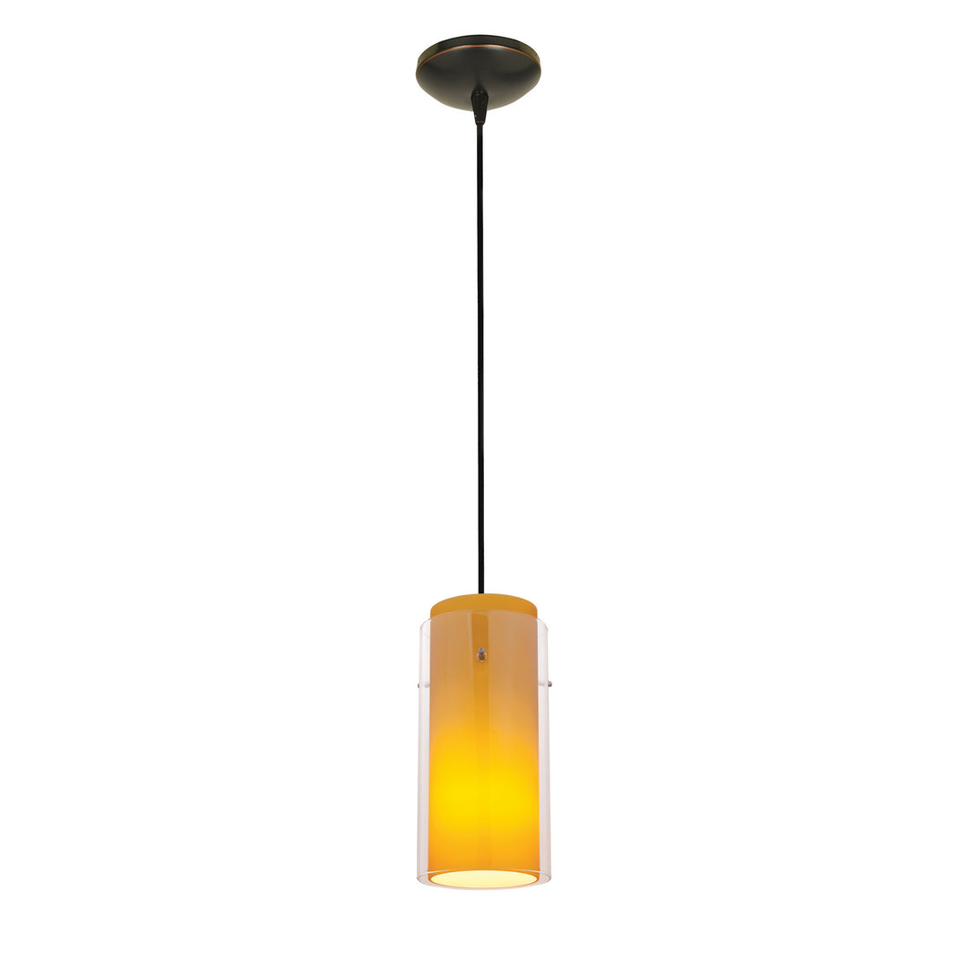 Access Glass'n Glass Cylinder 28033-3C-ORB/CLAM Pendant Light - Oil Rubbed Bronze