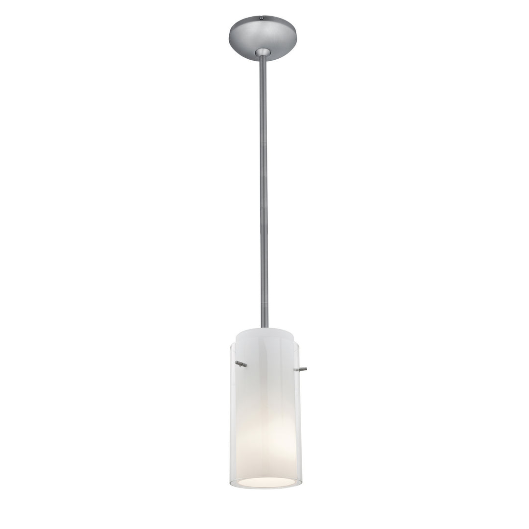 Access Glass'n Glass Cylinder 28033-3R-BS/CLOP Pendant Light - Brushed Steel