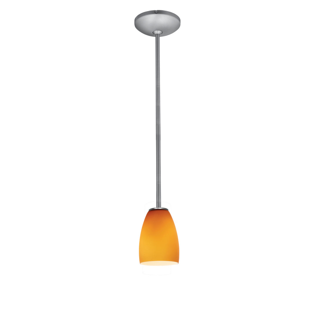 Access Sherry 28069-3R-BS/AMB Pendant Light - Brushed Steel