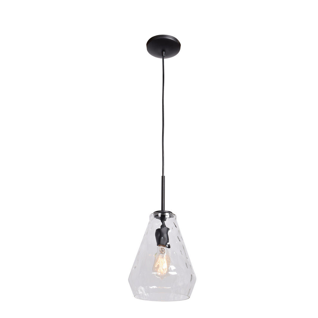 Access Clear Geo 50937LEDDLP-BL/CLR Pendant Light - Black