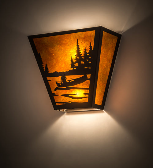 Meyda Tiffany Canoe At Lake 109571 Wall Light - Timeless Bronze