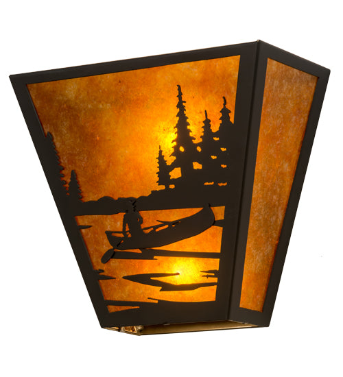 Meyda Tiffany Canoe At Lake 109571 Wall Light - Timeless Bronze