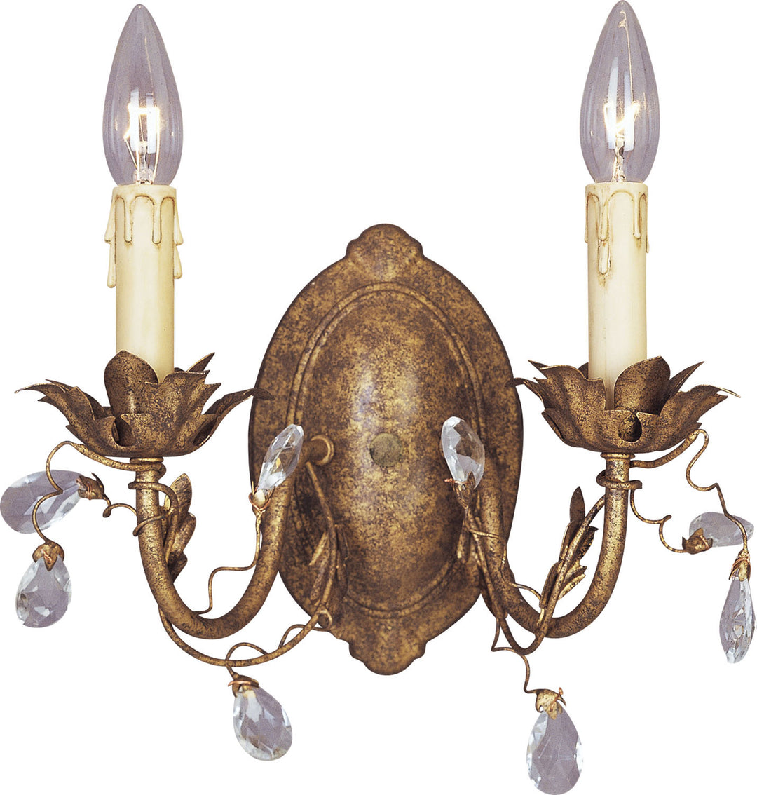 Maxim Elegante 2857EG Wall Sconce Light - Etruscan Gold